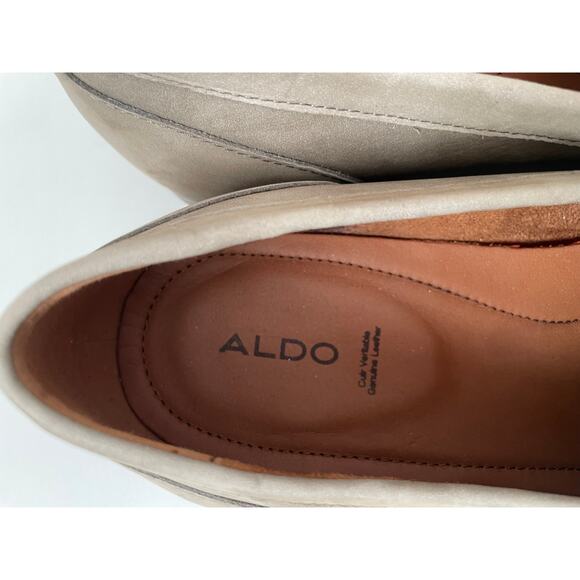 Aldo Monetto Loafers Shoes Size 11 Leather Moccasins Slip On Green Tan NWOB main image 4